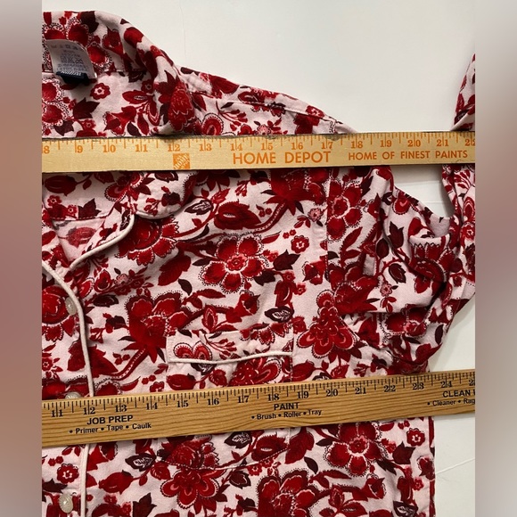 LANDS’ END Flannel pajamas top floral print 100% cotton women’s size XL( 18-20) - Picture 7 of 12